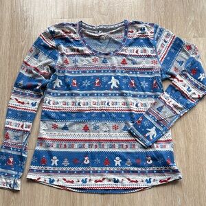 Brooks Blue and Red Festive Shirt